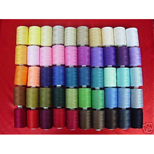 Tysew Sewing Machine Polyester Thread Mixed Colours 50x1000M