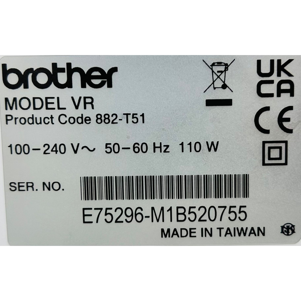 Brother VR Freemotion Embroidery Sewing Machine (Ex-Display)