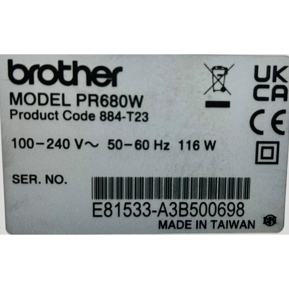 Brother PR680W Embroidery Sewing Machine (Ex Display)