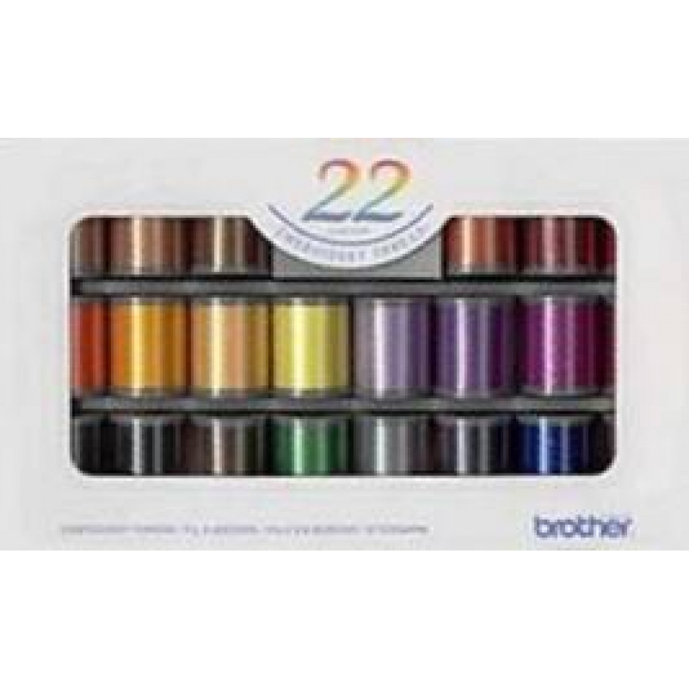 Brother 22 Colours Boxed Embroidery Threads Set