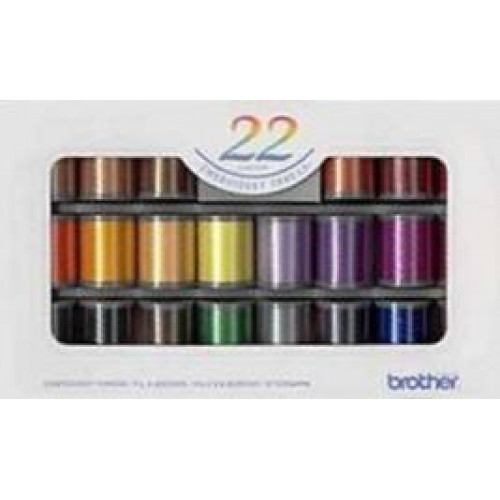 Brother 22 Colours Boxed Embroidery Threads Set