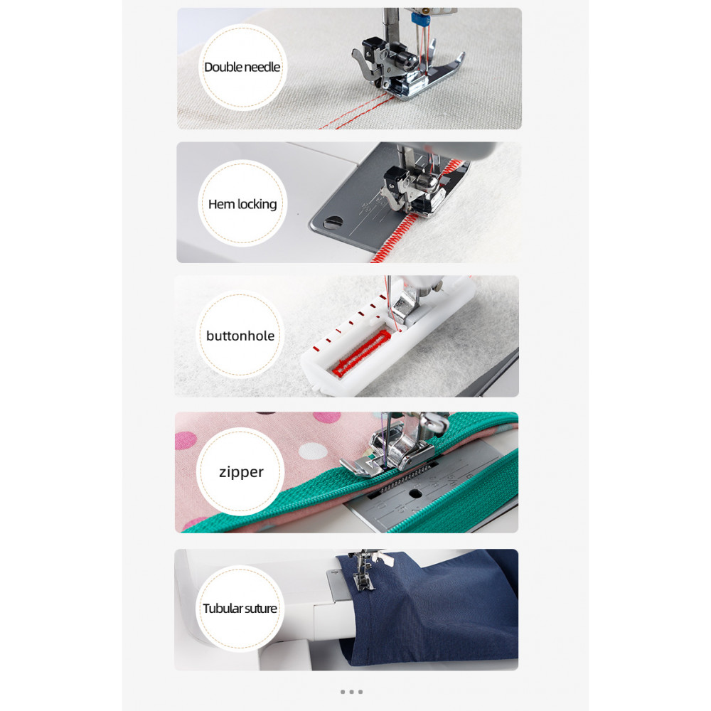 Feiyue FYe320 Computerised Sewing Machine (White/Green)