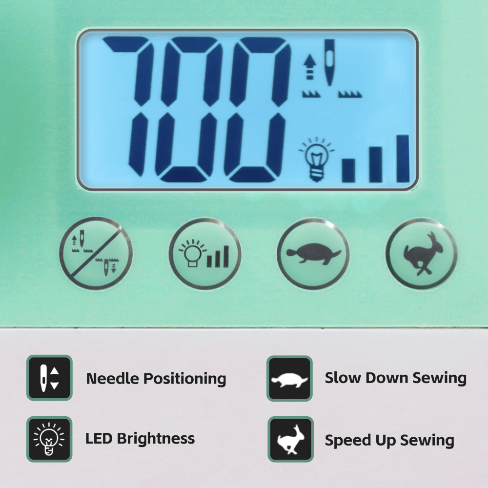 Feiyue FYe320 Computerised Sewing Machine (White/Green)