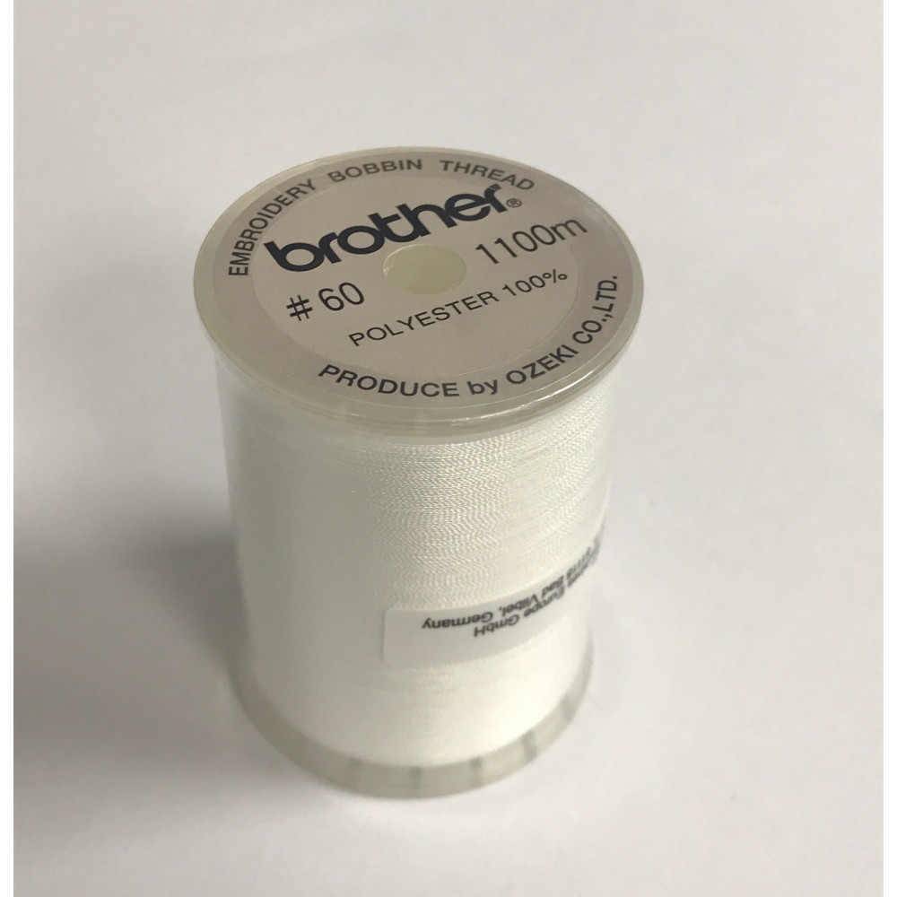 Brother Embroidery Bobbin Thread #60 1100M White