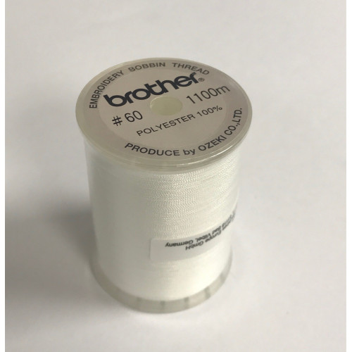 Brother Embroidery Bobbin Thread #60 1100M White