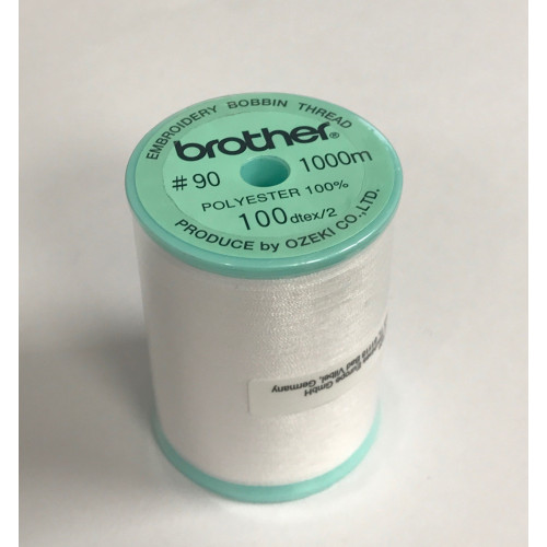 Brother Embroidery Bobbin Thread #90 1000M White