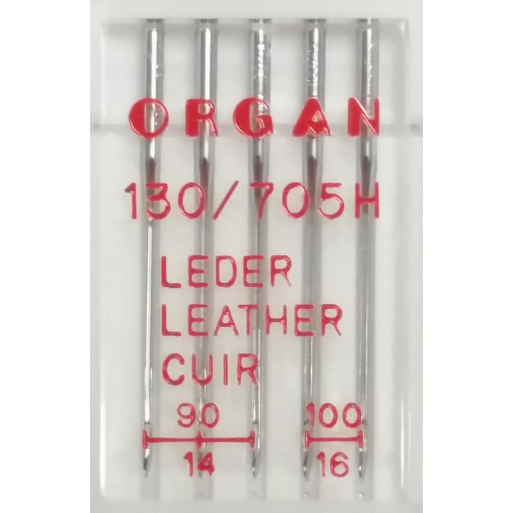Organ 130/705H Domestic Sewing Needles Size Leather Mix