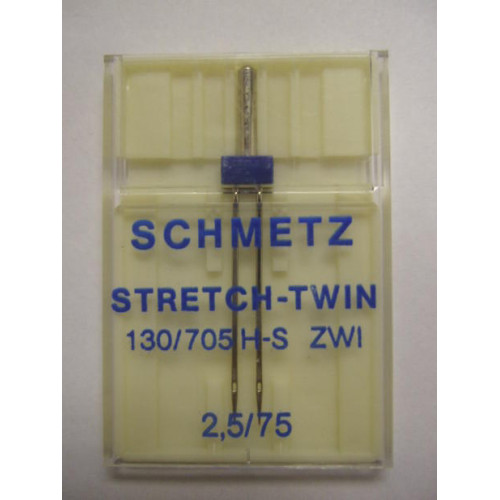 Schmetz Twin/Stretch Needle Size 2.5mm/75