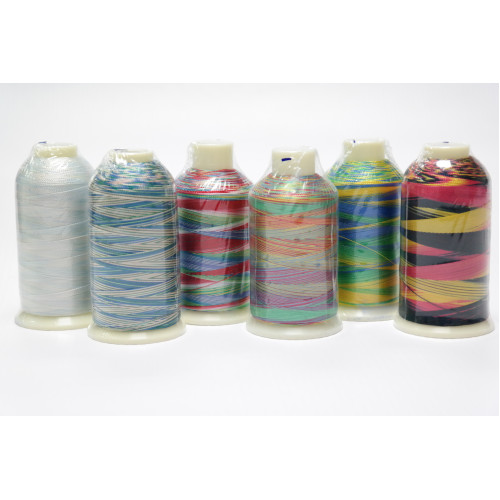 Tysew Ombres Embroidery Sewing Machine Thread Set 6x1000M