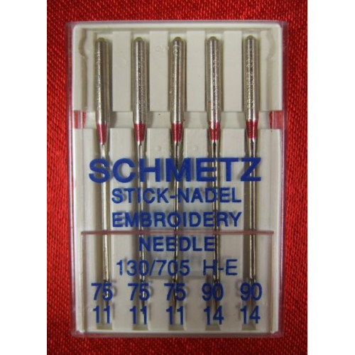 Schmetz Embroidery Needles Assorted Sizes 75-90