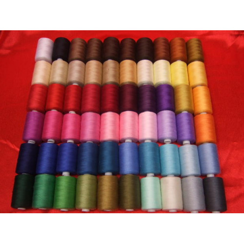 Tysew Sewing Machine Polyester Thread Mixed Colours 60x1000M