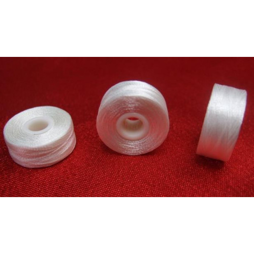 White Pre-Wound Bobbins for Embroidery Sewing Machine